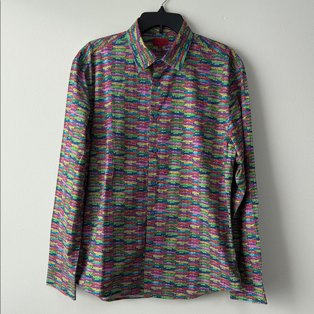 Colorful Men's Casual Button Down Shirt